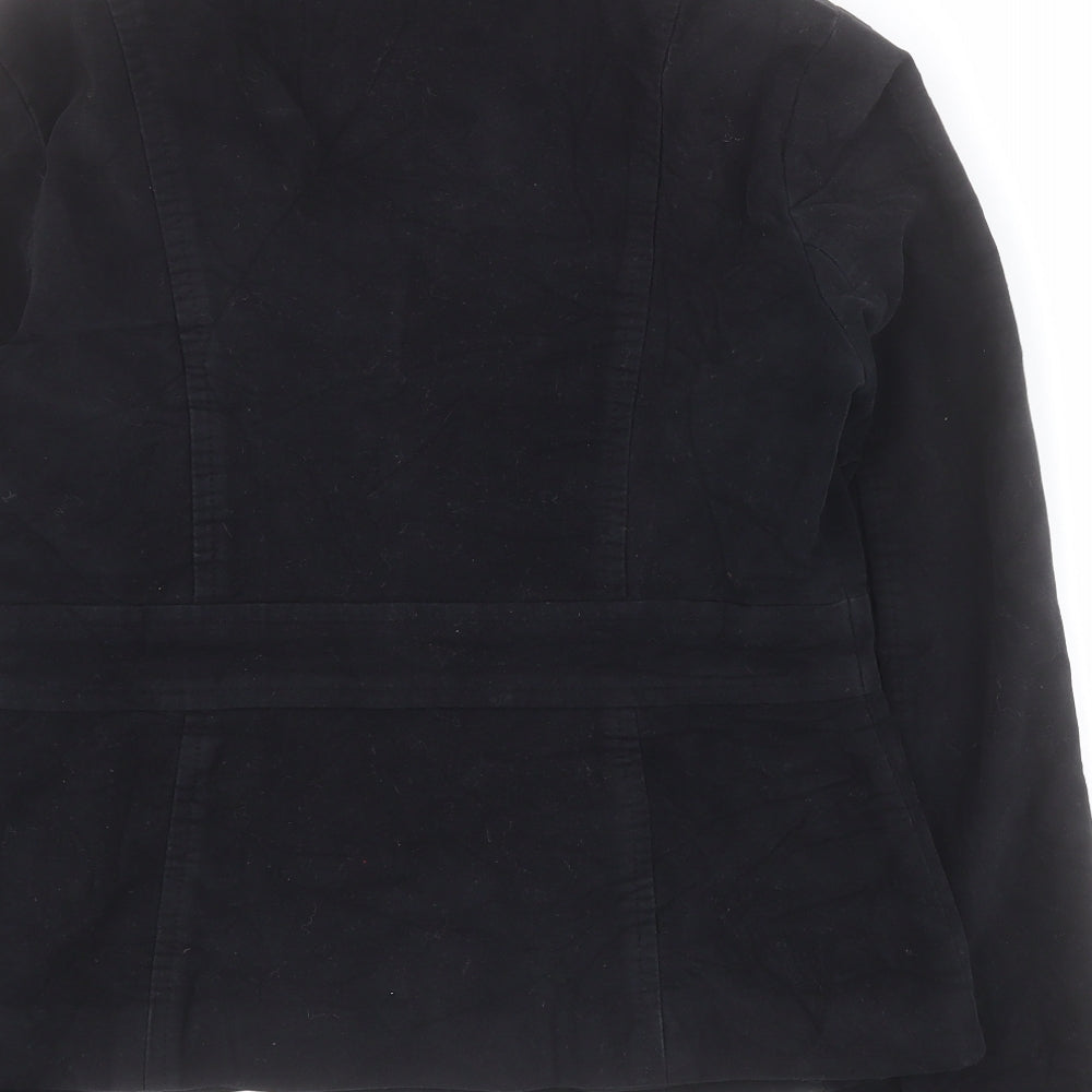 Marks and Spencer Womens Black   Pea Coat Coat Size 10  Button