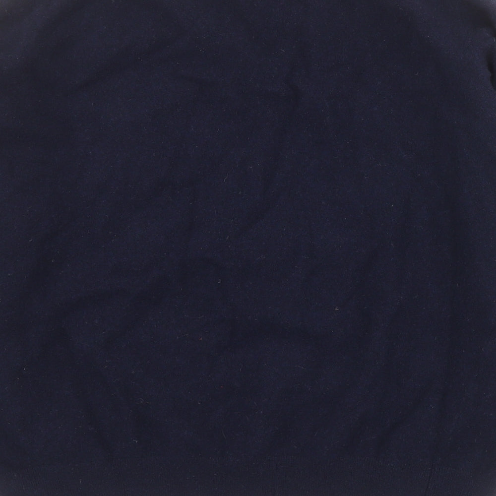 Barbour Mens Blue V-Neck  Wool Pullover Jumper Size 2XL