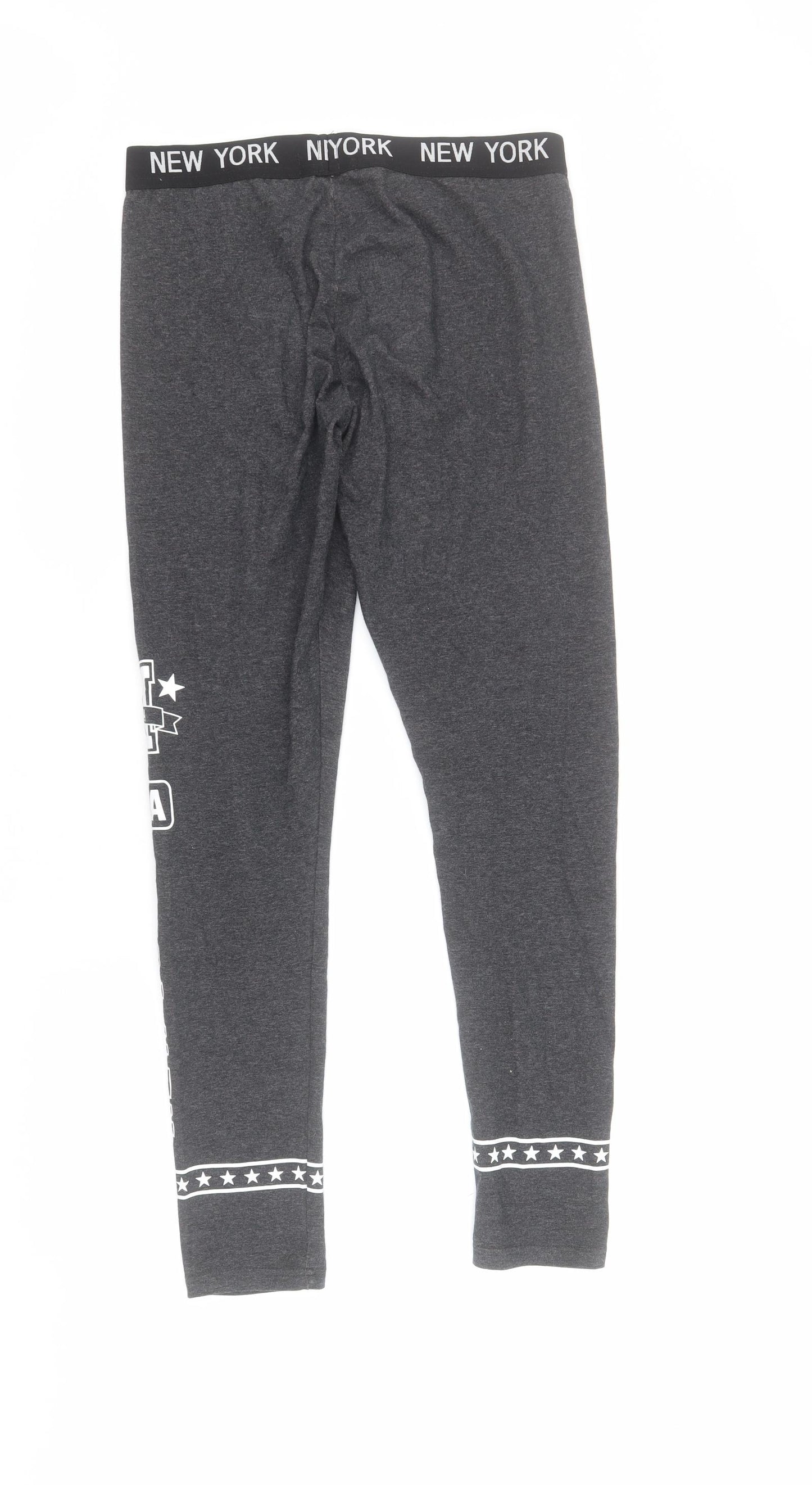 Primark Womens Grey  Cotton Capri Leggings Size M L28 in   - New York