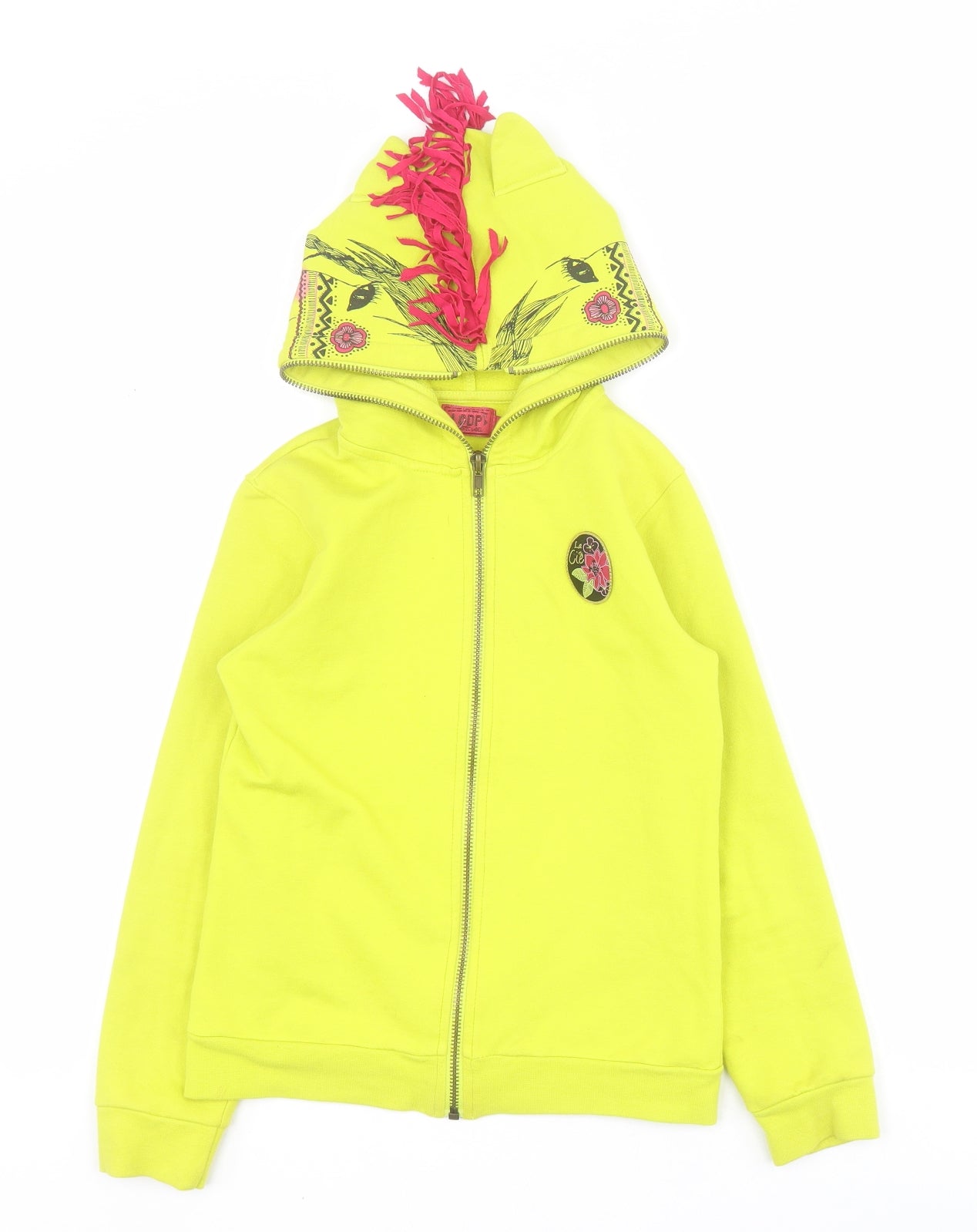 LCDP Girls Green  Cotton Full Zip Hoodie Size 8 Years  Zip - Horse