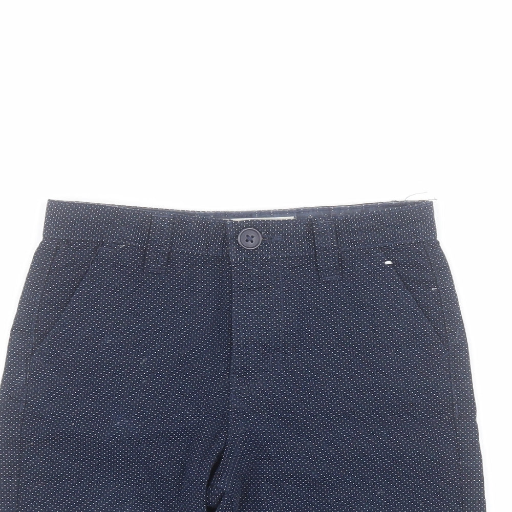 Primark Boys Blue Polka Dot 100% Cotton Chino Shorts Size 5-6 Years  Regular Zip