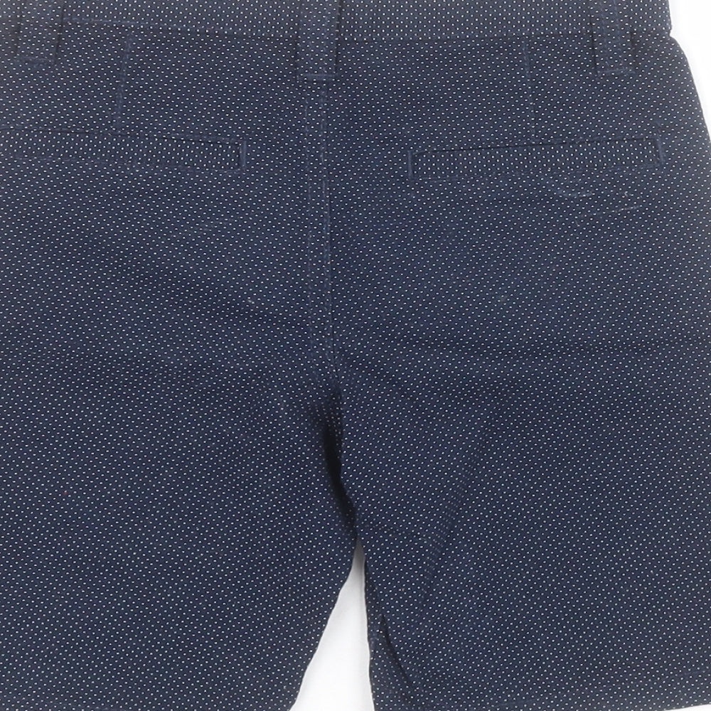 Primark Boys Blue Polka Dot 100% Cotton Chino Shorts Size 5-6 Years  Regular Zip