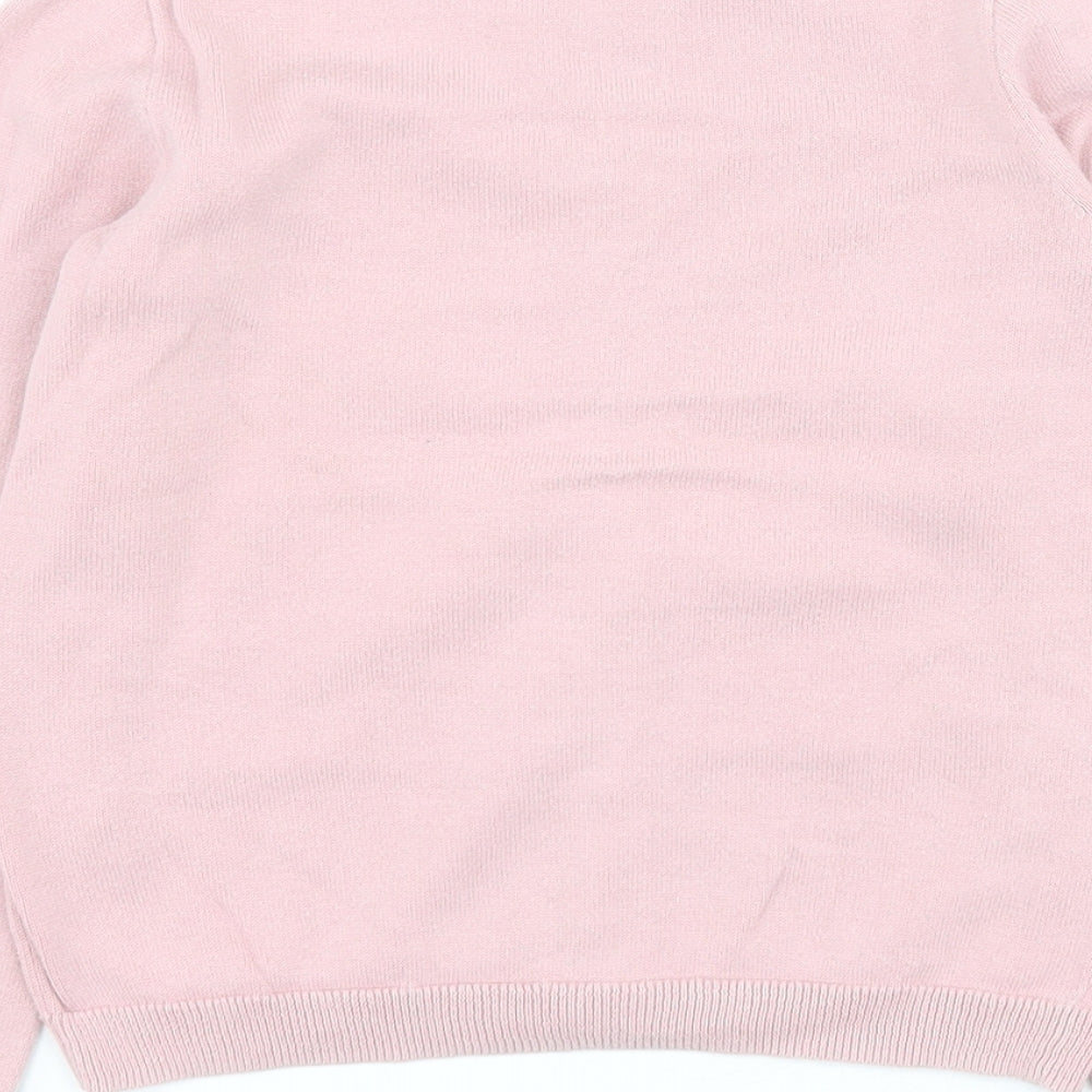 Crew Cuts Womens Pink Round Neck  100% Cotton Cardigan Jumper Size 8