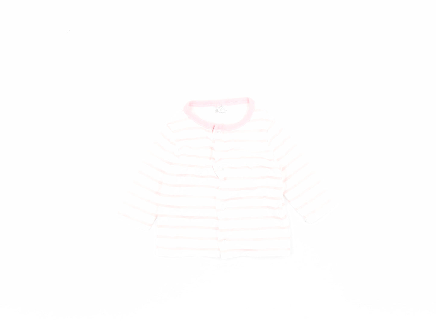 F&F Baby Pink Striped  Jacket  Size 0-3 Months   Snap - 0-1 month