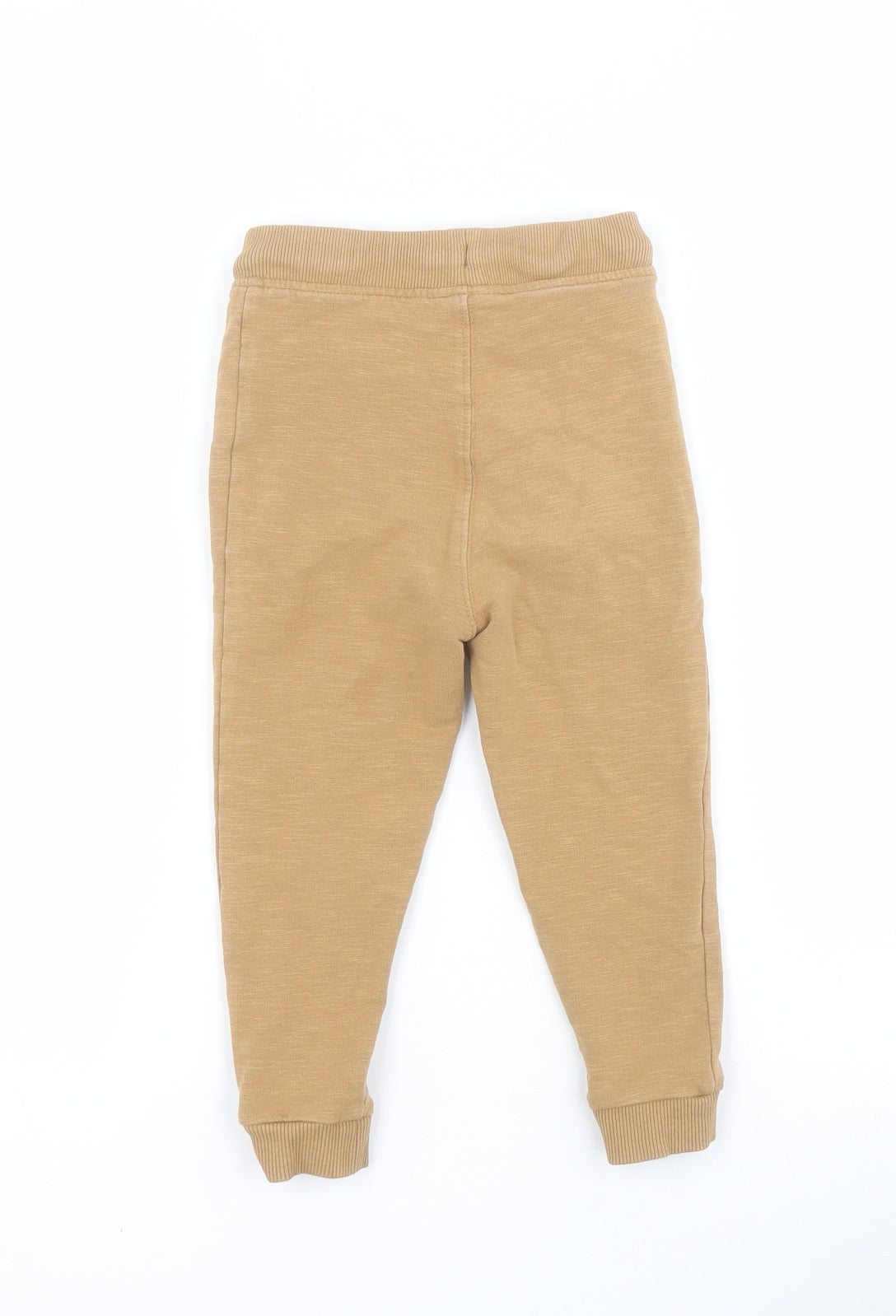 George Boys Brown  Cotton Jogger Trousers Size 2-3 Years  Regular Drawstring