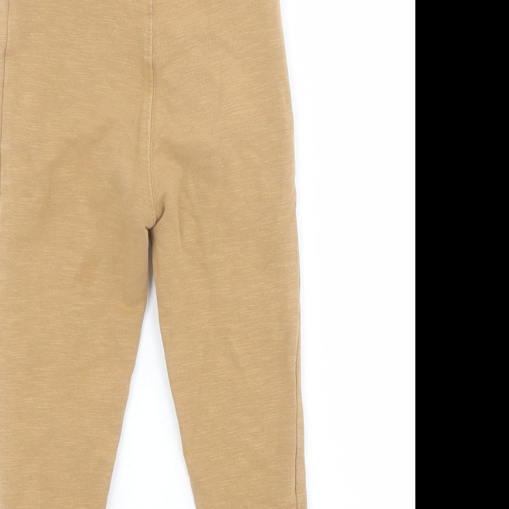 George Boys Brown  Cotton Jogger Trousers Size 2-3 Years  Regular Drawstring