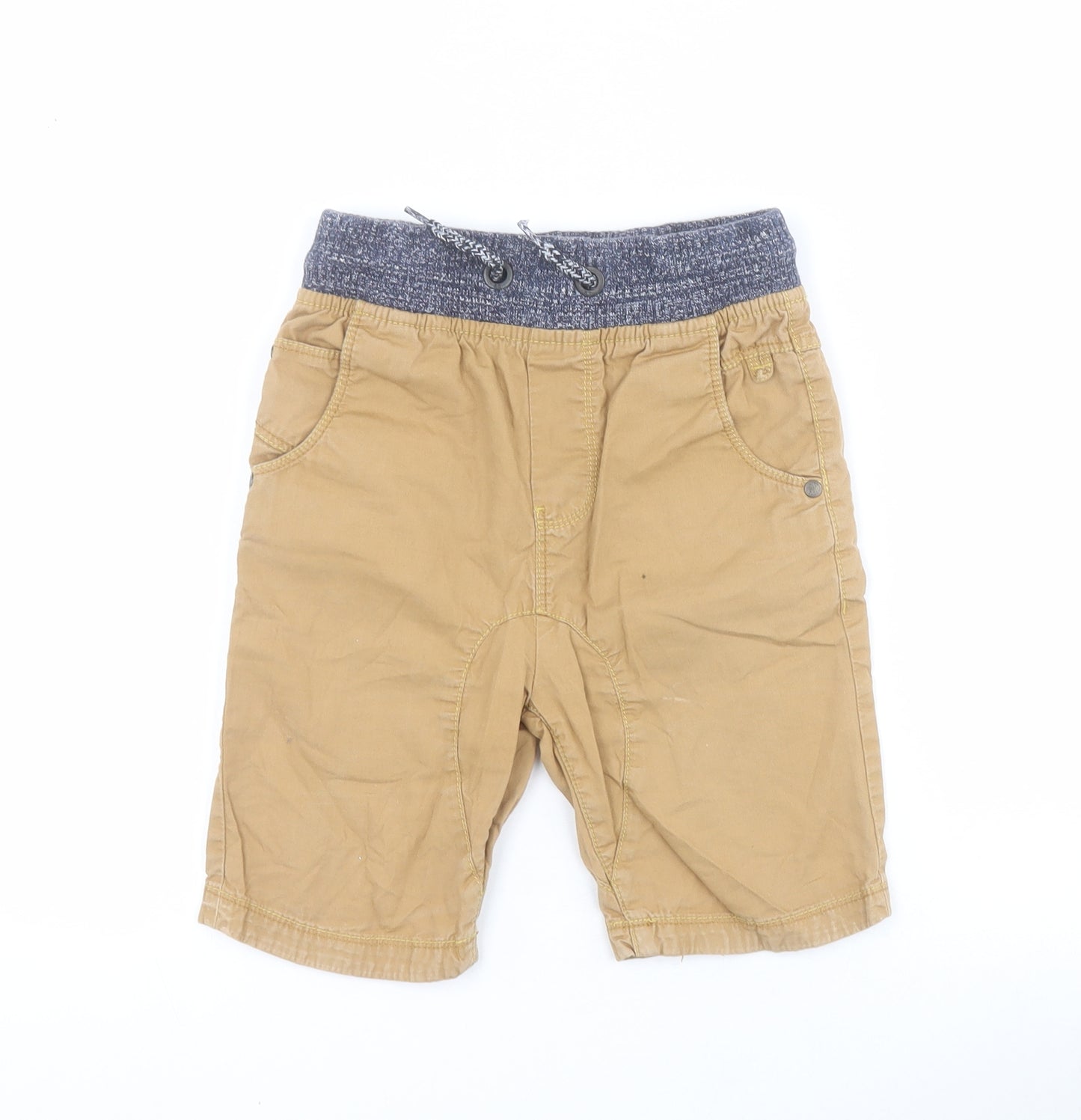 NEXT Boys Brown  100% Cotton Chino Shorts Size 6 Years  Regular Drawstring