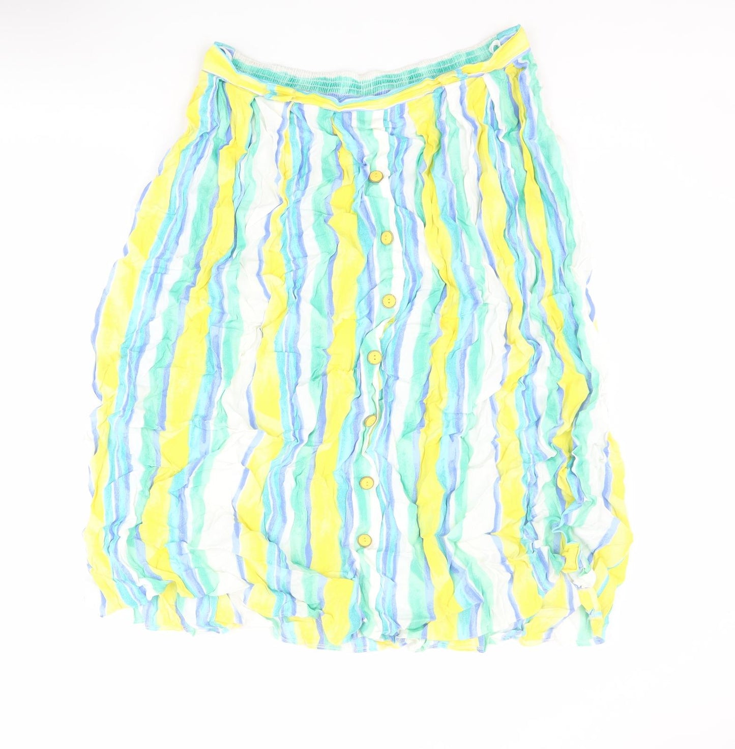 Clover Womens Multicoloured Striped Viscose A-Line  Size 24