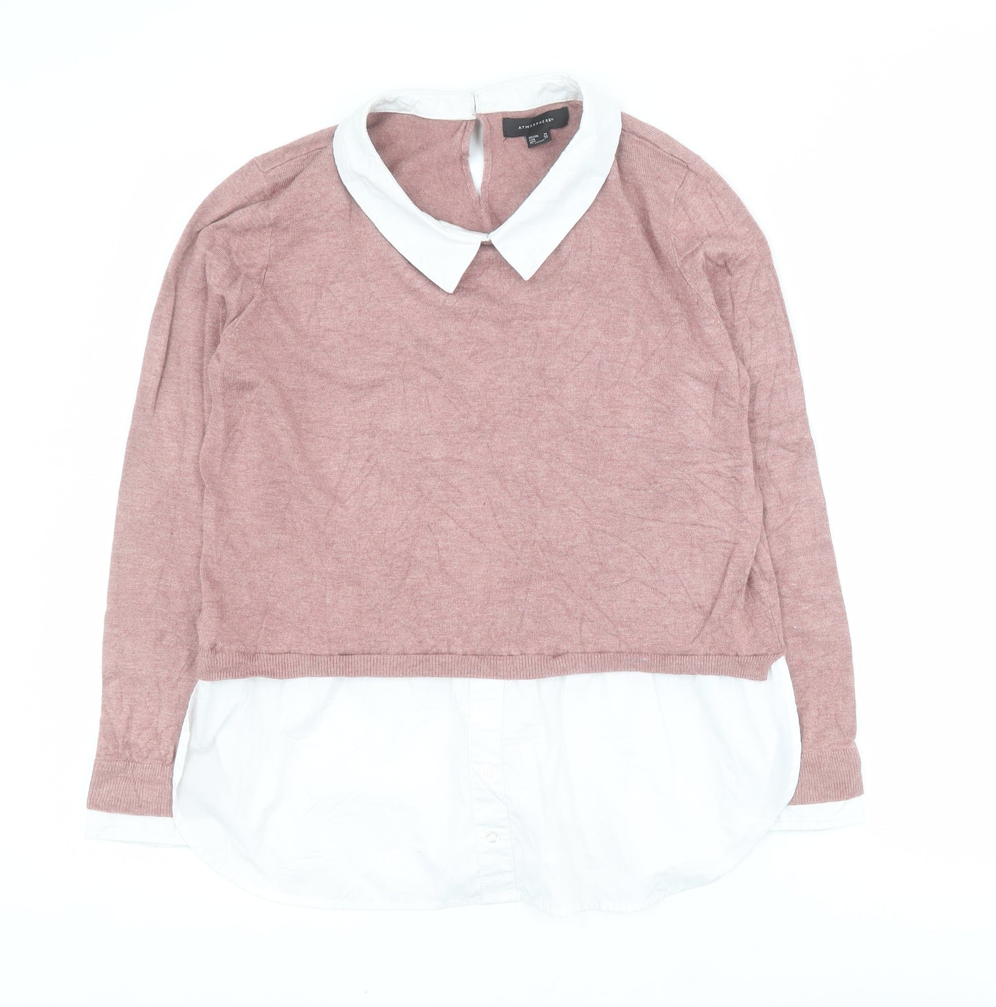 Primark Womens Red Collared  Viscose Pullover Jumper Size 14