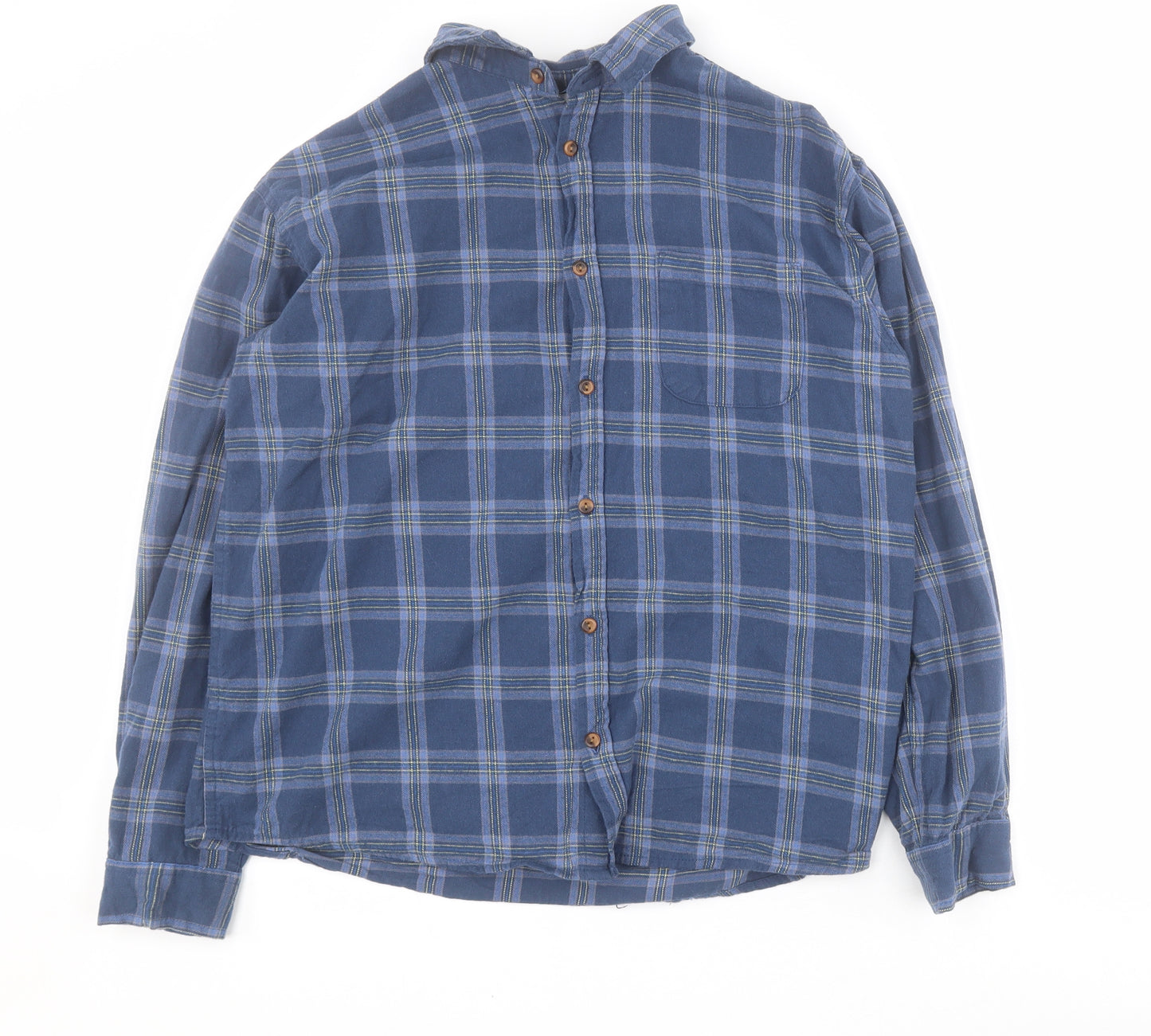 Another Influence Mens Black Plaid Cotton  Button-Up Size M Collared Button