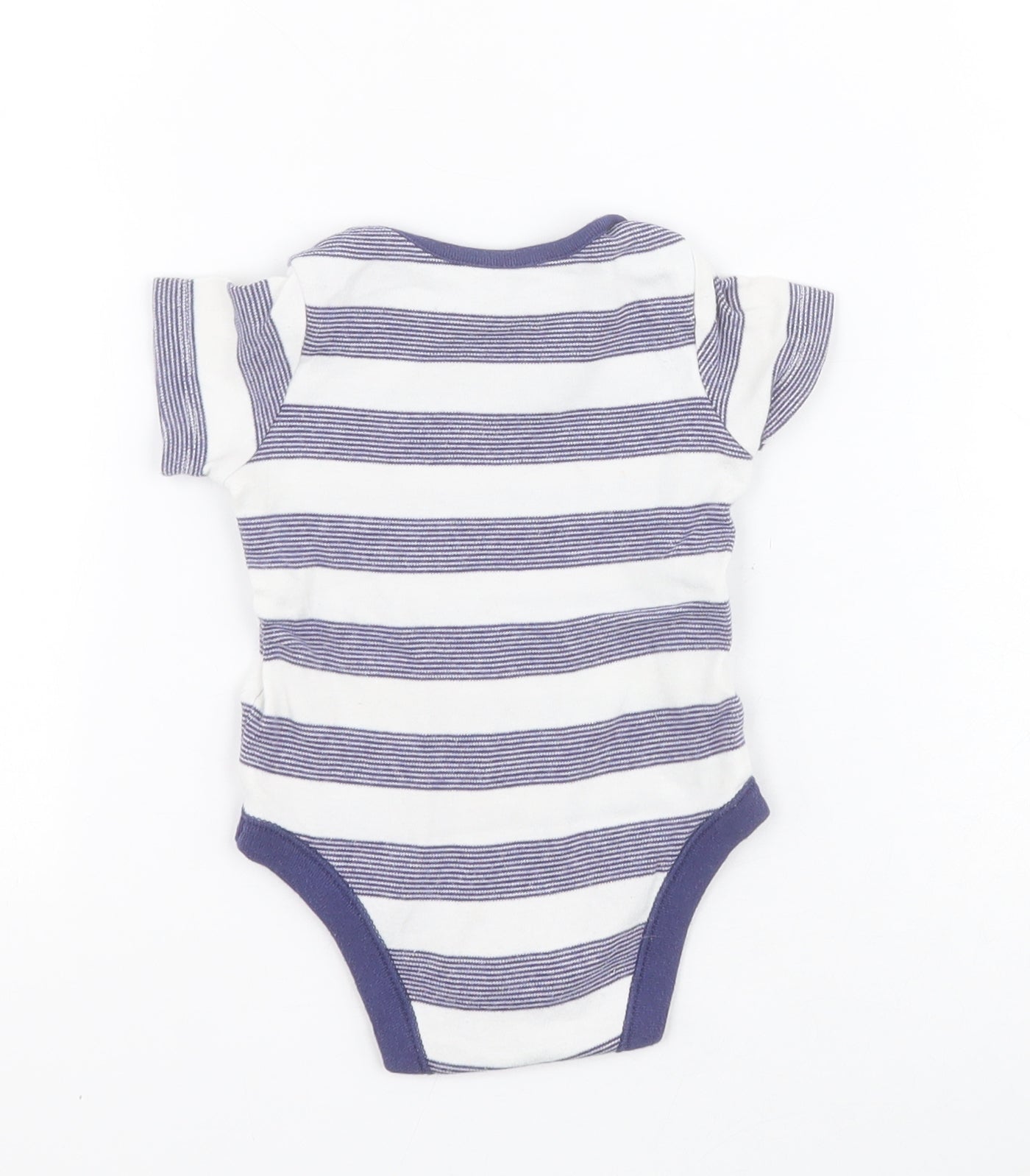 Disney Baby Baby Blue Striped 100% Cotton Babygrow One-Piece Size 6-9 Months  Snap - Mickey Mouse