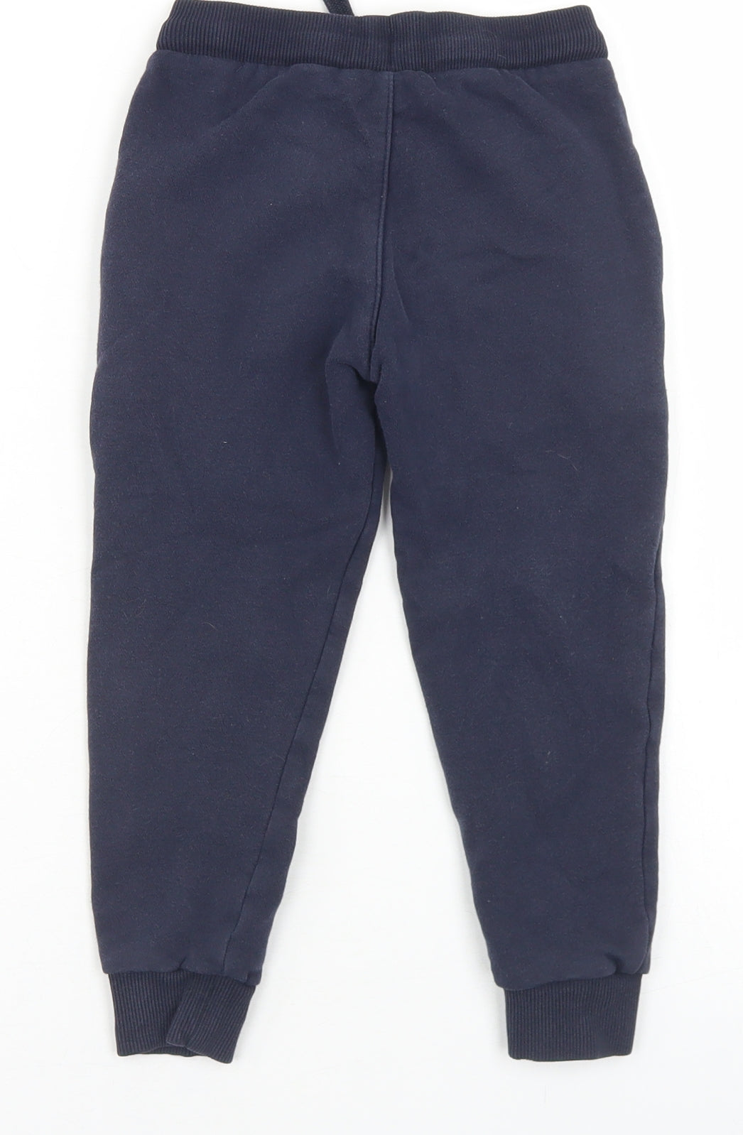 Marks and Spencer Boys Blue  Cotton Jogger Trousers Size 4-5 Years  Regular Drawstring