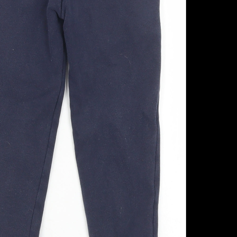 Marks and Spencer Boys Blue  Cotton Jogger Trousers Size 4-5 Years  Regular Drawstring