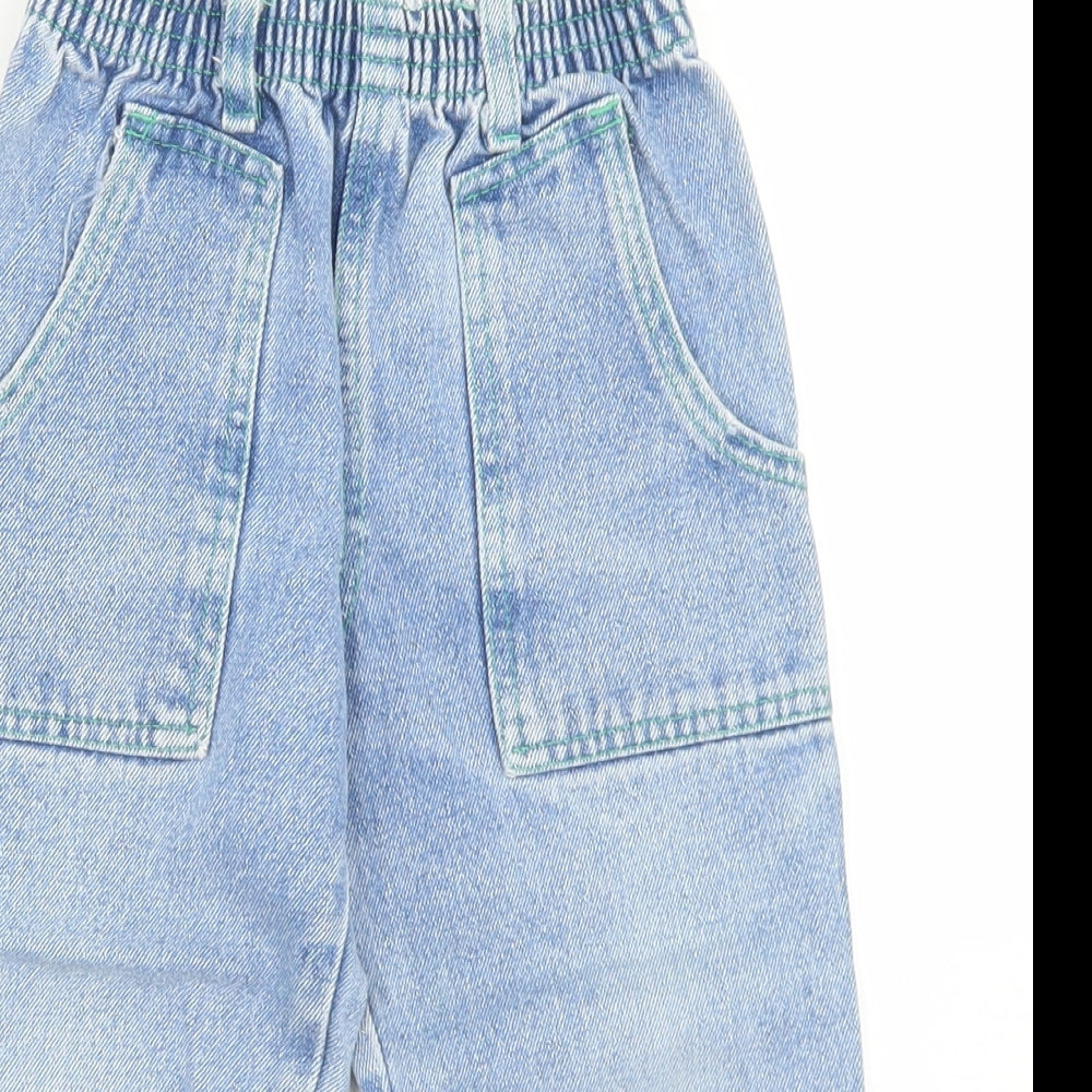 Rebel Boys Blue  Cotton Straight Jeans Size 2-3 Years  Regular