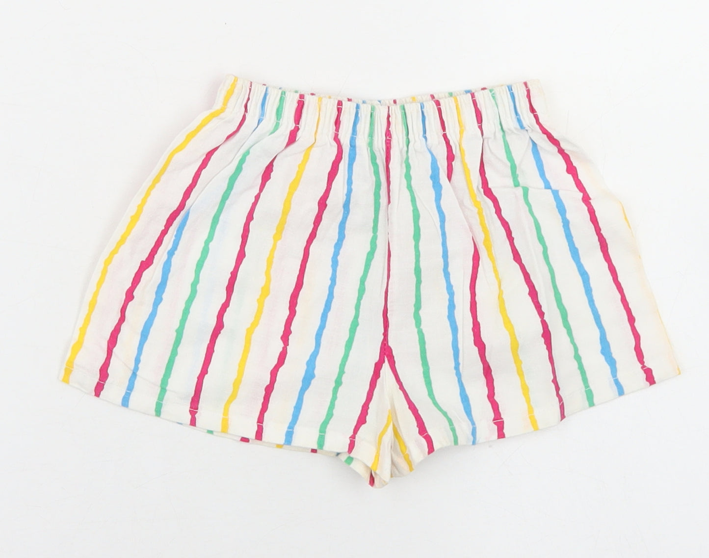St Bernard Girls White Striped Cotton Cargo Shorts Size 2 Years  Regular