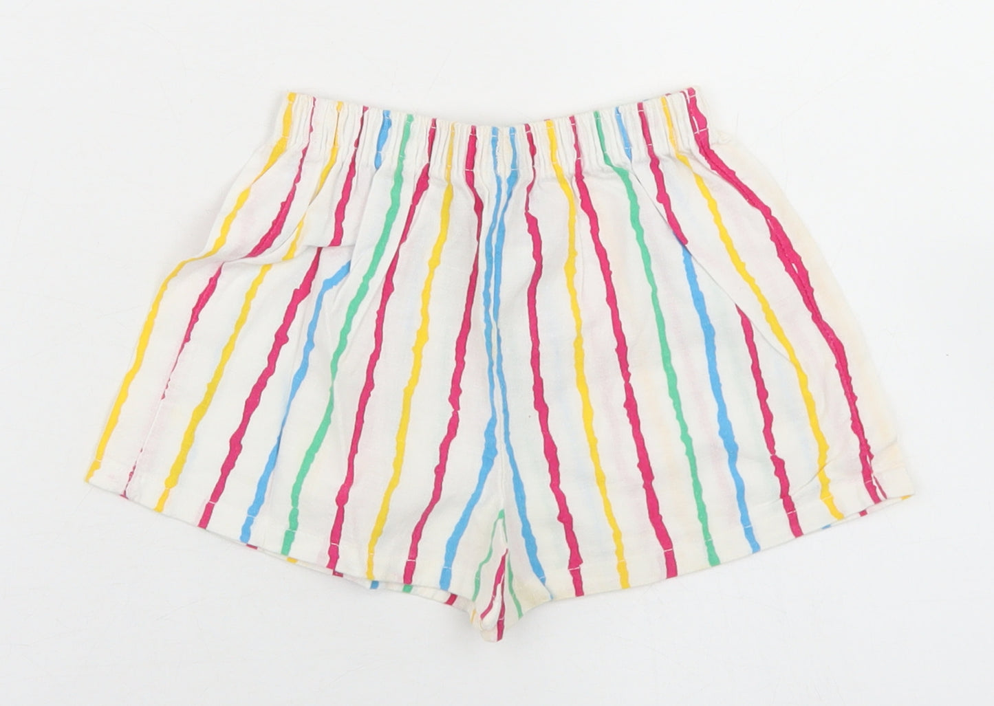 St Bernard Girls White Striped Cotton Cargo Shorts Size 2 Years  Regular