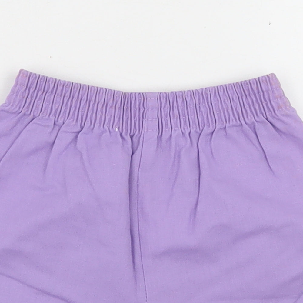Ladybird Girls Purple  Cotton Cropped Trousers Size 18-24 Months
