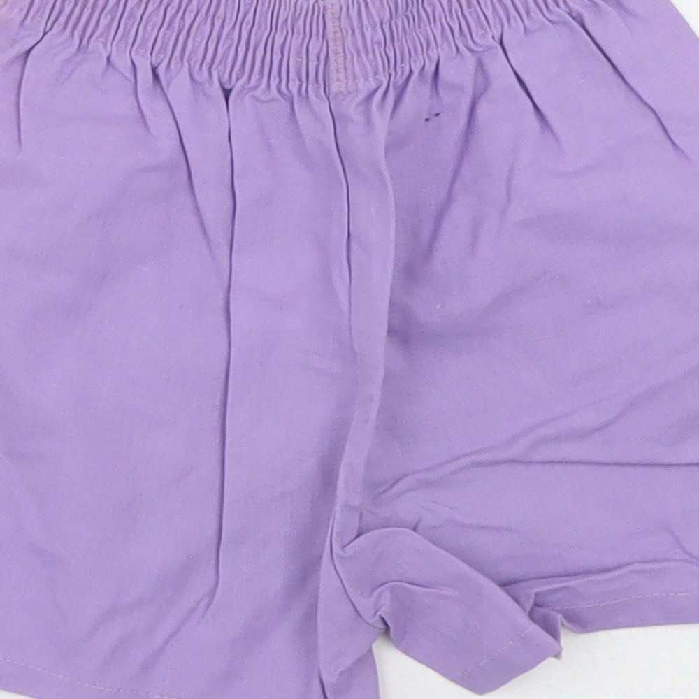 Ladybird Girls Purple  Cotton Cropped Trousers Size 18-24 Months