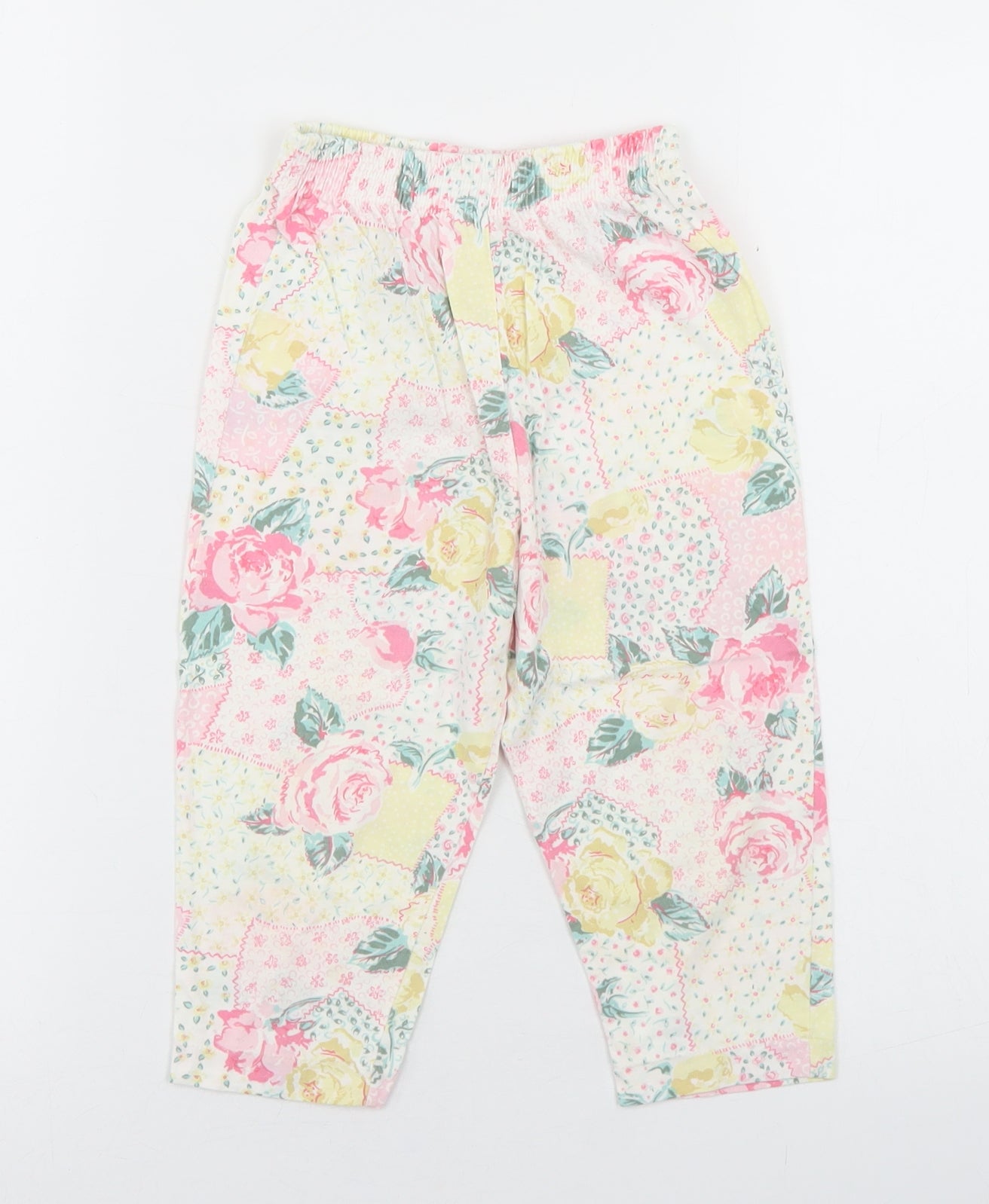 Adams Girls Multicoloured Patchwork Cotton Harem Trousers Size 3-4 Years  Regular