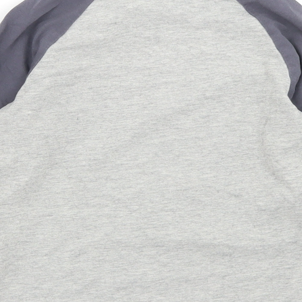 George Boys Grey  Cotton Ringer T-Shirt Size 3-4 Years Crew Neck  - T Rex