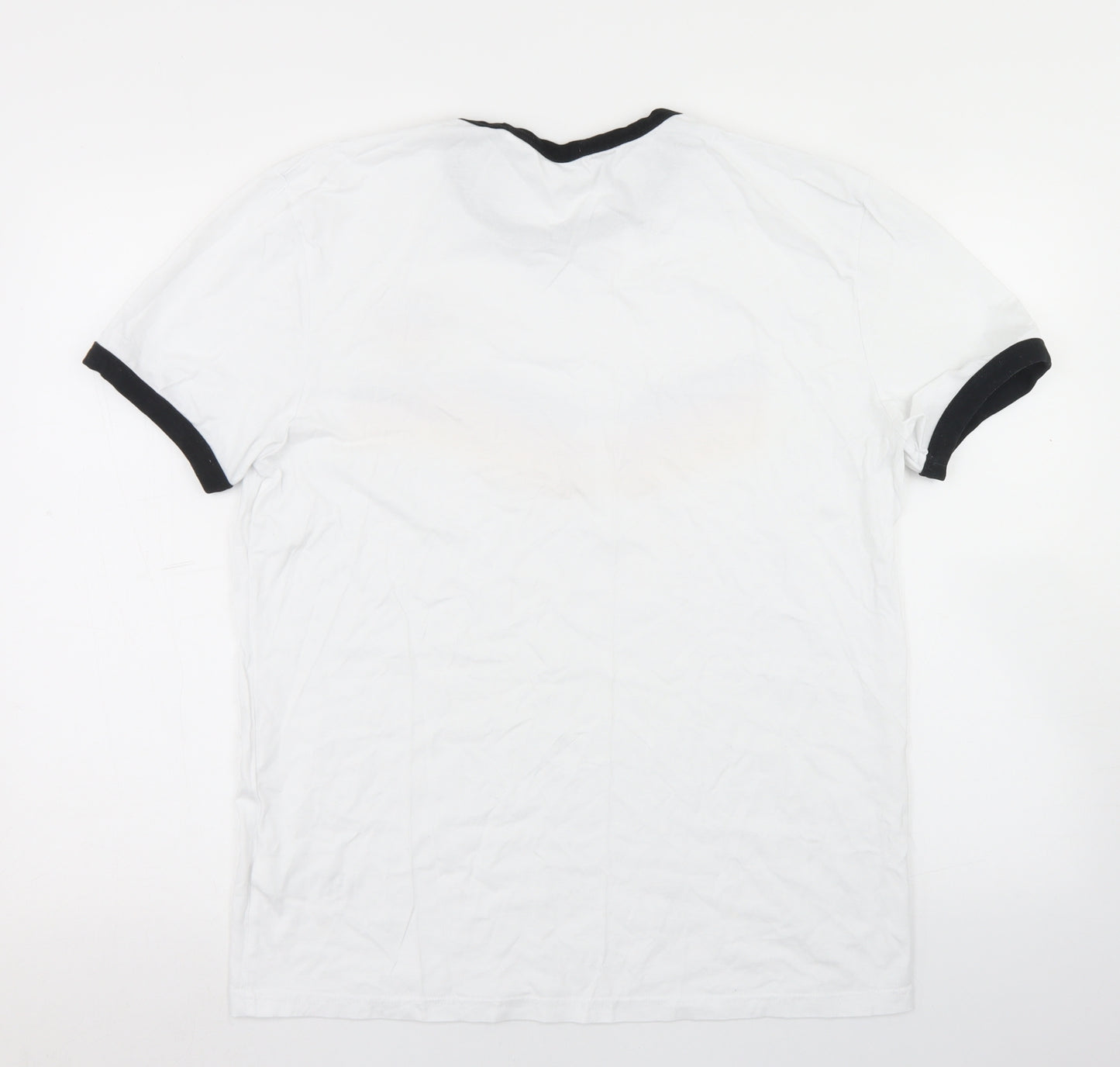 Stanley Mens White  Cotton  T-Shirt Size XL Crew Neck