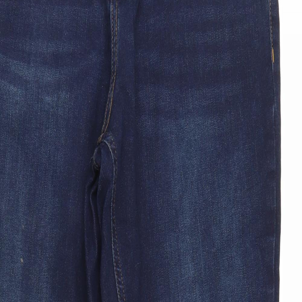 F&F Womens Blue  Cotton Bootcut Jeans Size 16 L30 in Regular Button