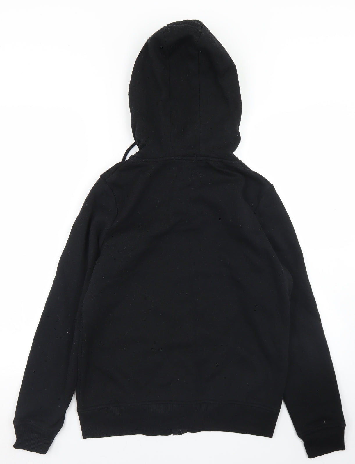 Primark Womens Black  Cotton Full Zip Hoodie Size 10  Zip