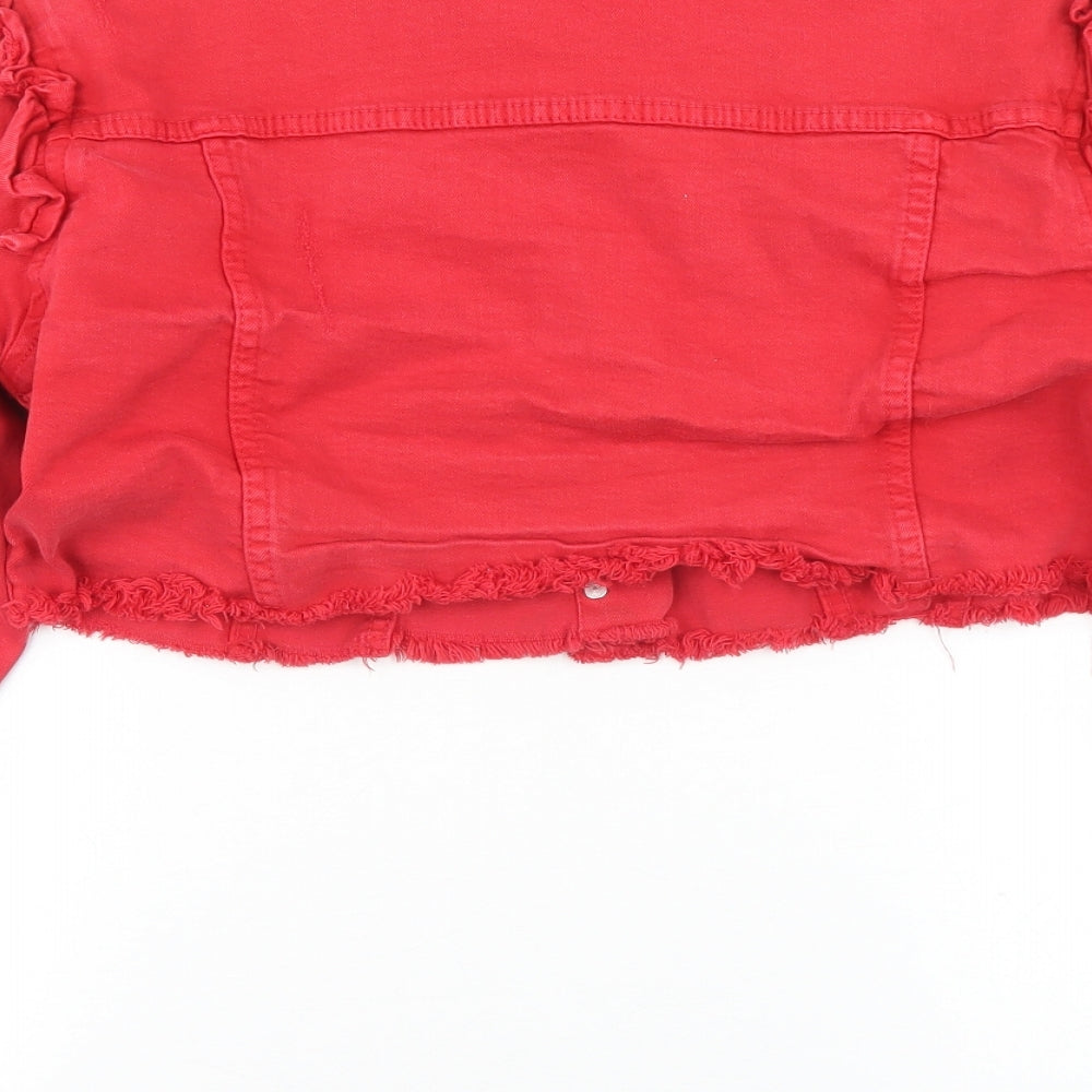 PRETTYLITTLETHING Womens Red   Jacket  Size 10  Button