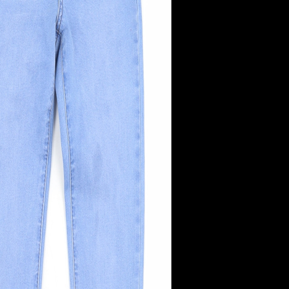 Denim Co Womens Blue  Cotton Skinny Jeans Size 8 L25 in Regular Button