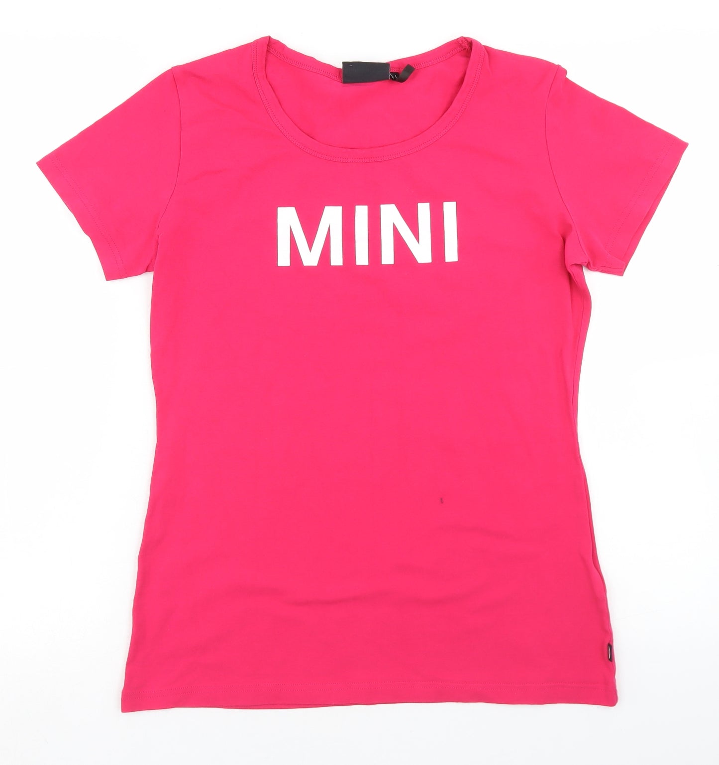 MINI Womens Pink  Cotton Basic T-Shirt Size L Crew Neck