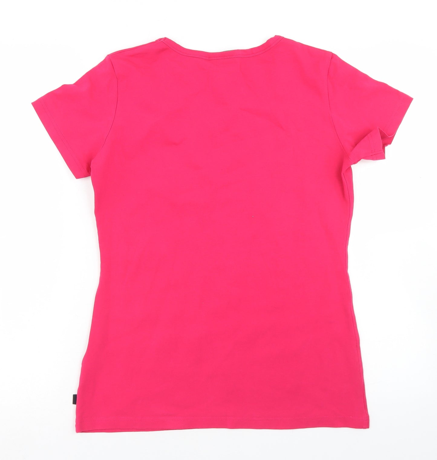 MINI Womens Pink  Cotton Basic T-Shirt Size L Crew Neck