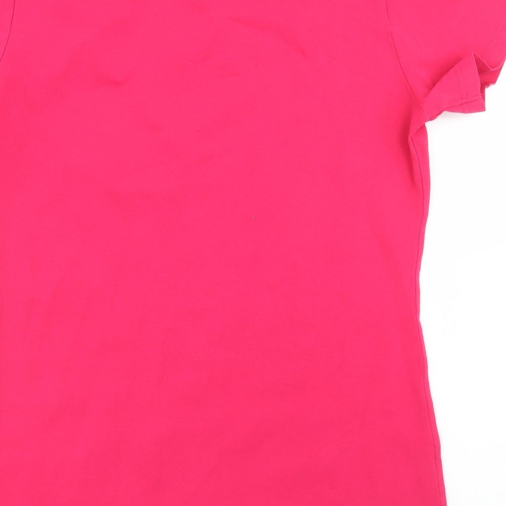 MINI Womens Pink  Cotton Basic T-Shirt Size L Crew Neck