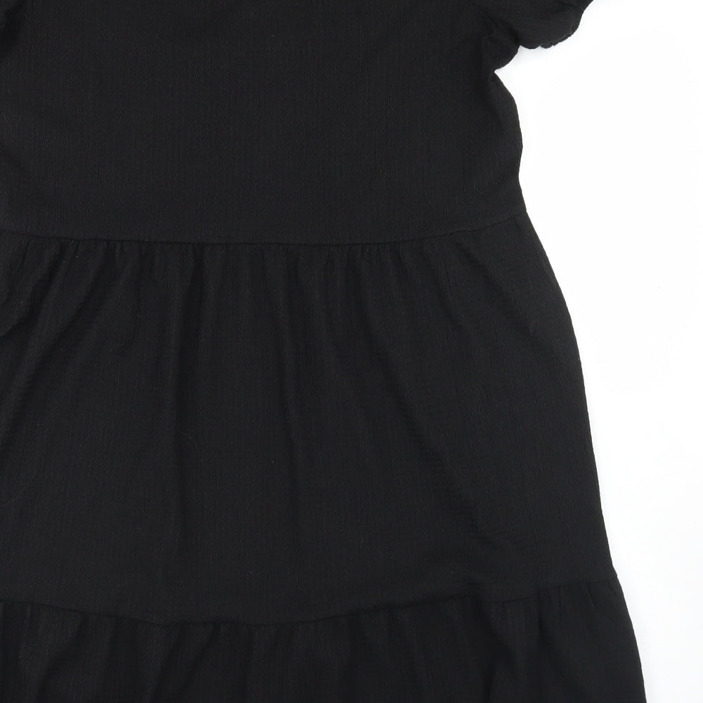 F&F Womens Black  Polyester Trapeze & Swing  Size 12  Round Neck  - Smock Dress