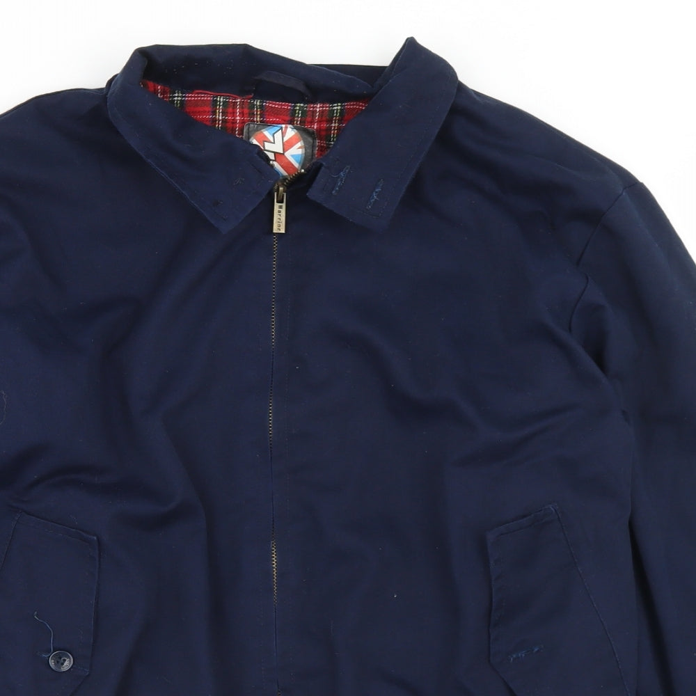 Preworn Mens Blue   Bomber Jacket Jacket Size M  Zip