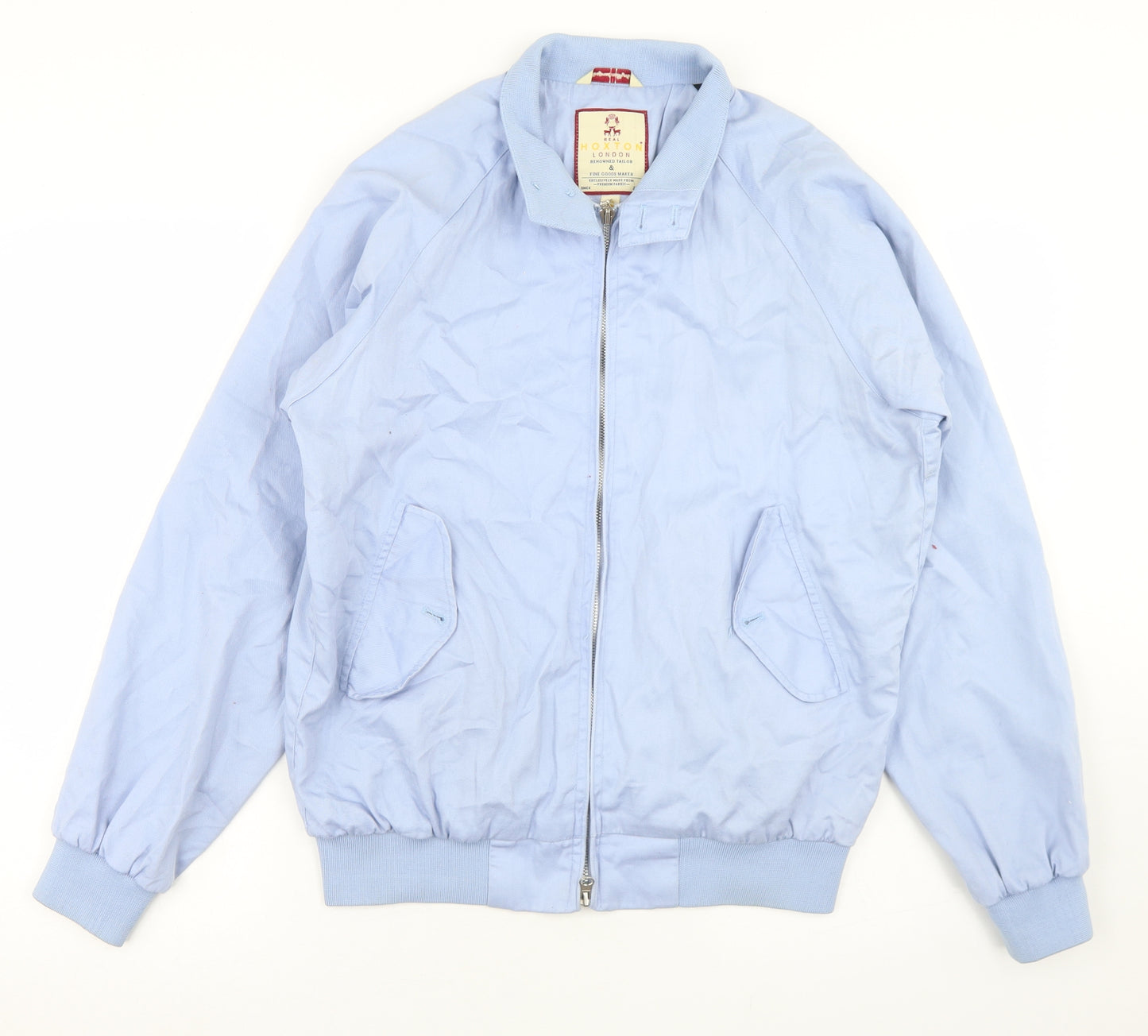 Hoxton Mens Blue   Bomber Jacket Jacket Size S  Zip