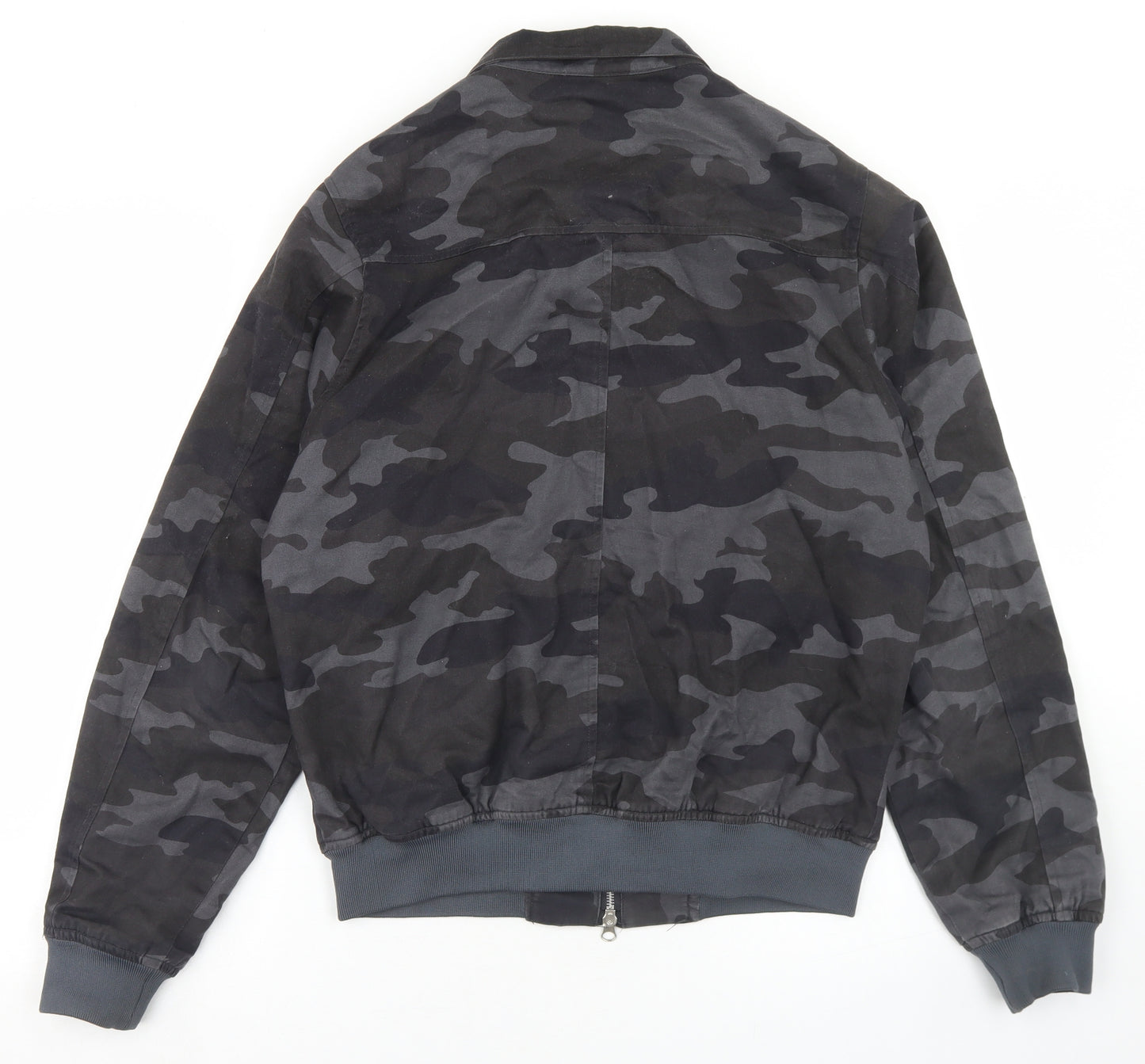 Hoxton Mens Grey Camouflage  Bomber Jacket Jacket Size S  Zip