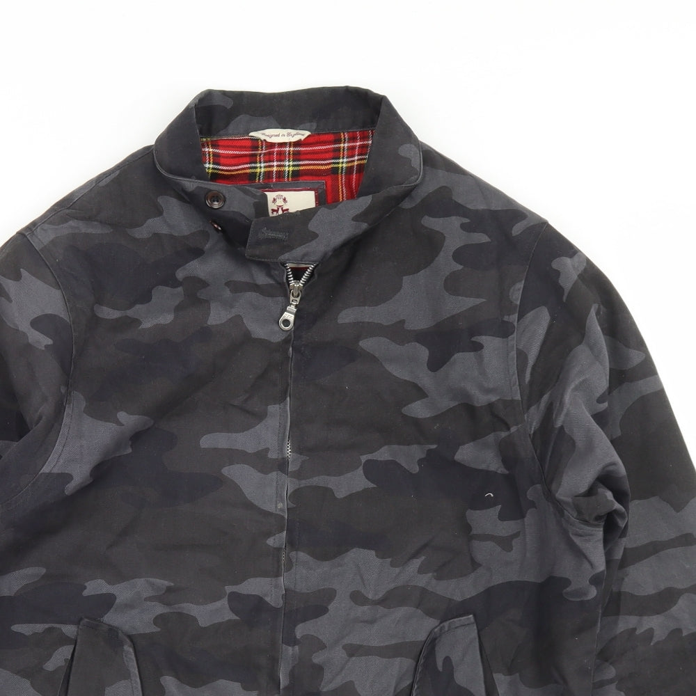 Hoxton Mens Grey Camouflage  Bomber Jacket Jacket Size S  Zip