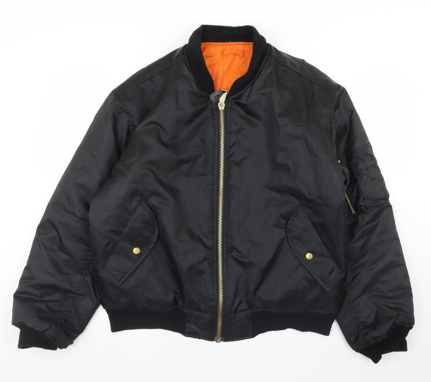 Flyers Mens Black   Bomber Jacket Jacket Size M  Zip