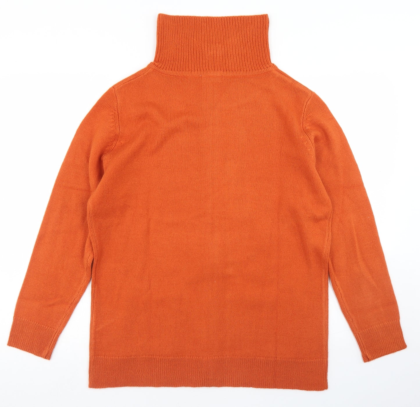 Damart Womens Orange Collared  Acrylic Full Zip Jumper Size 14