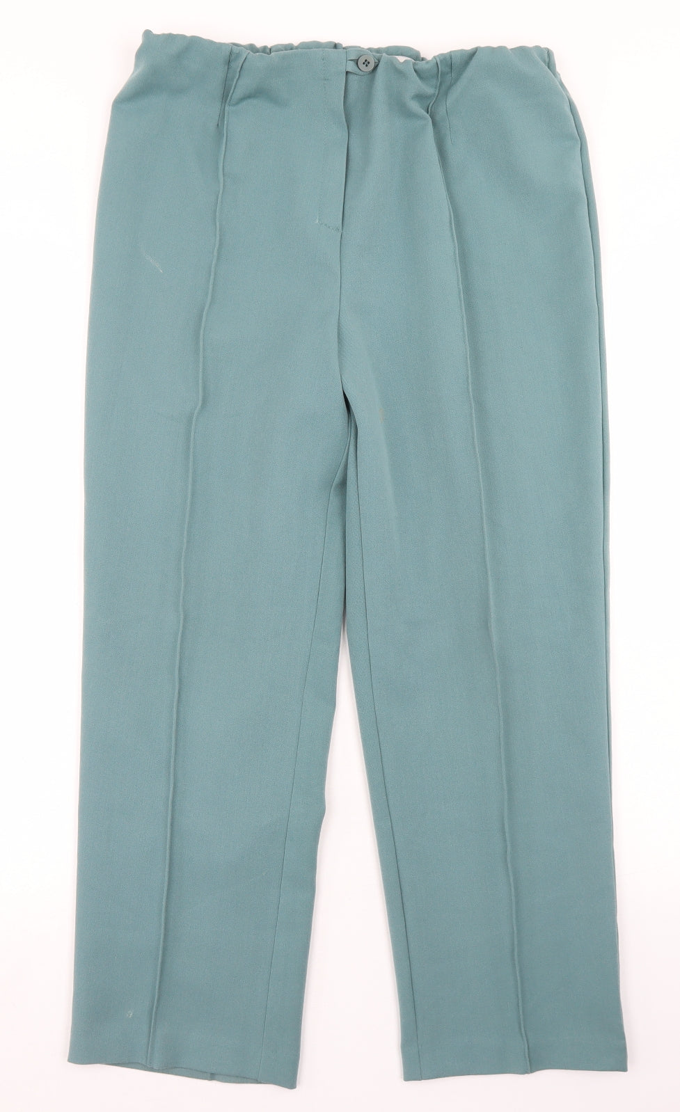 Slimma Womens Blue  Polyester Trousers  Size 14 L24 in Regular Button