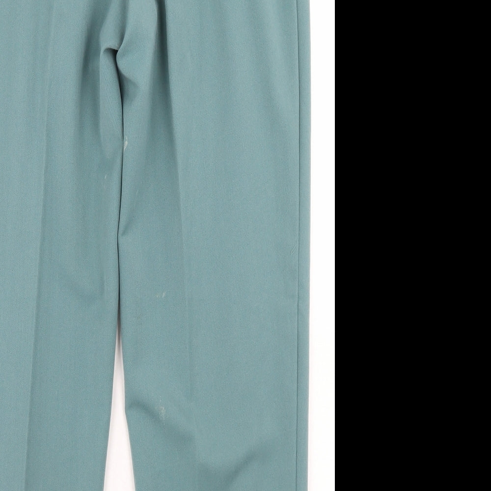 Slimma Womens Blue  Polyester Trousers  Size 14 L24 in Regular Button