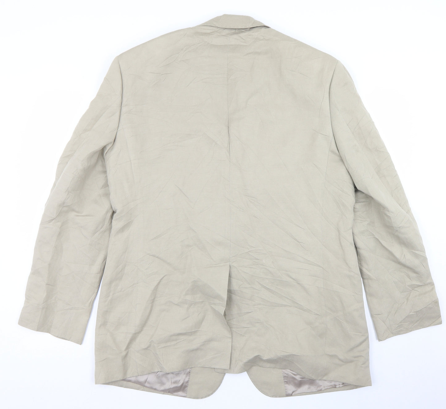 Marks and Spencer Mens Beige  Silk Jacket Blazer Size 42