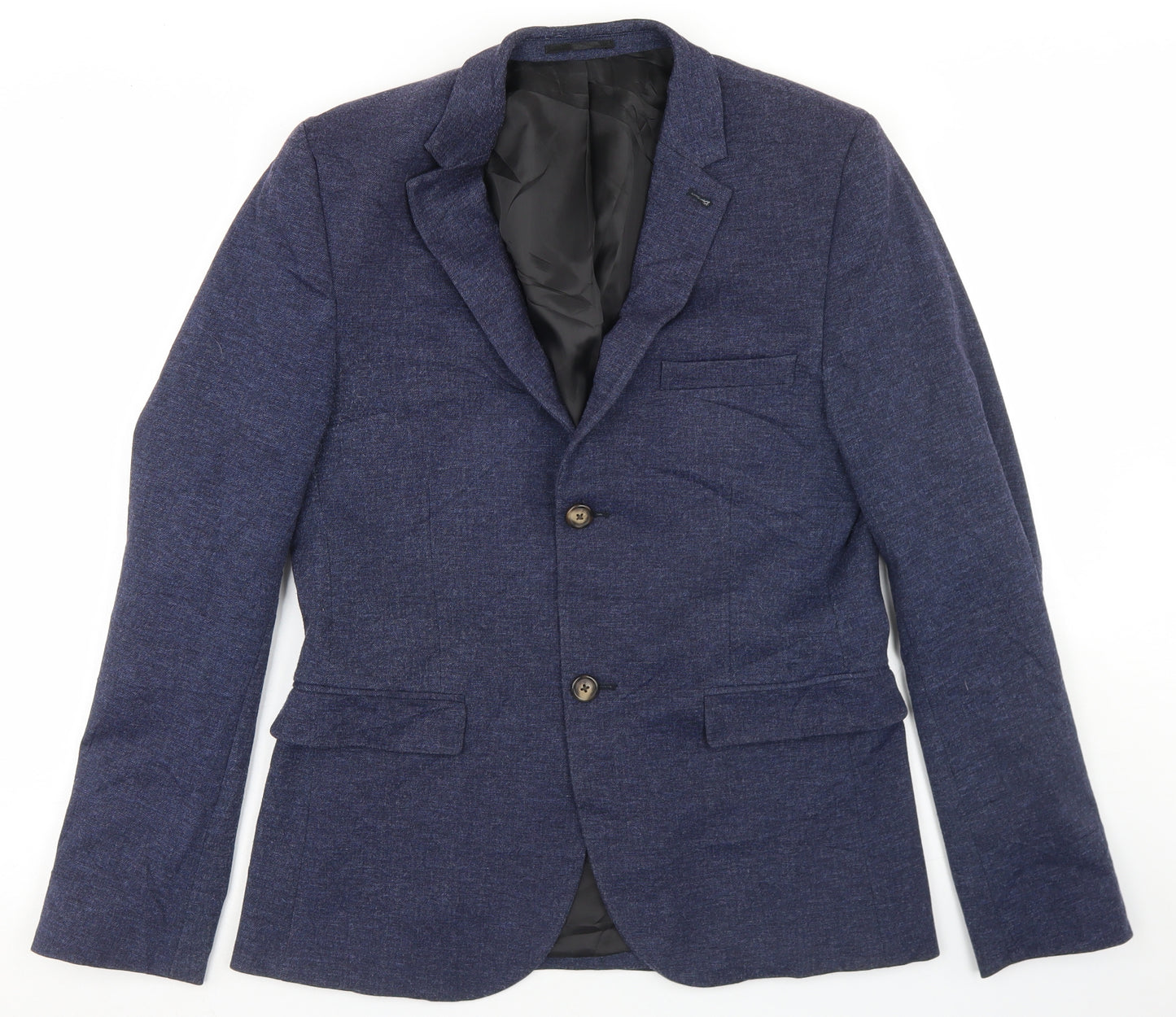 Topman Mens Blue  Viscose Jacket Blazer Size 38