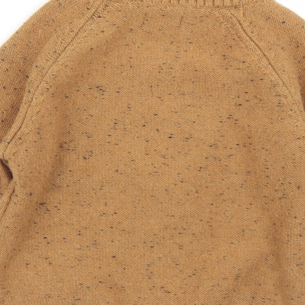 NEXT Boys Beige  Acrylic Pullover Jumper Size 18-24 Months  Button