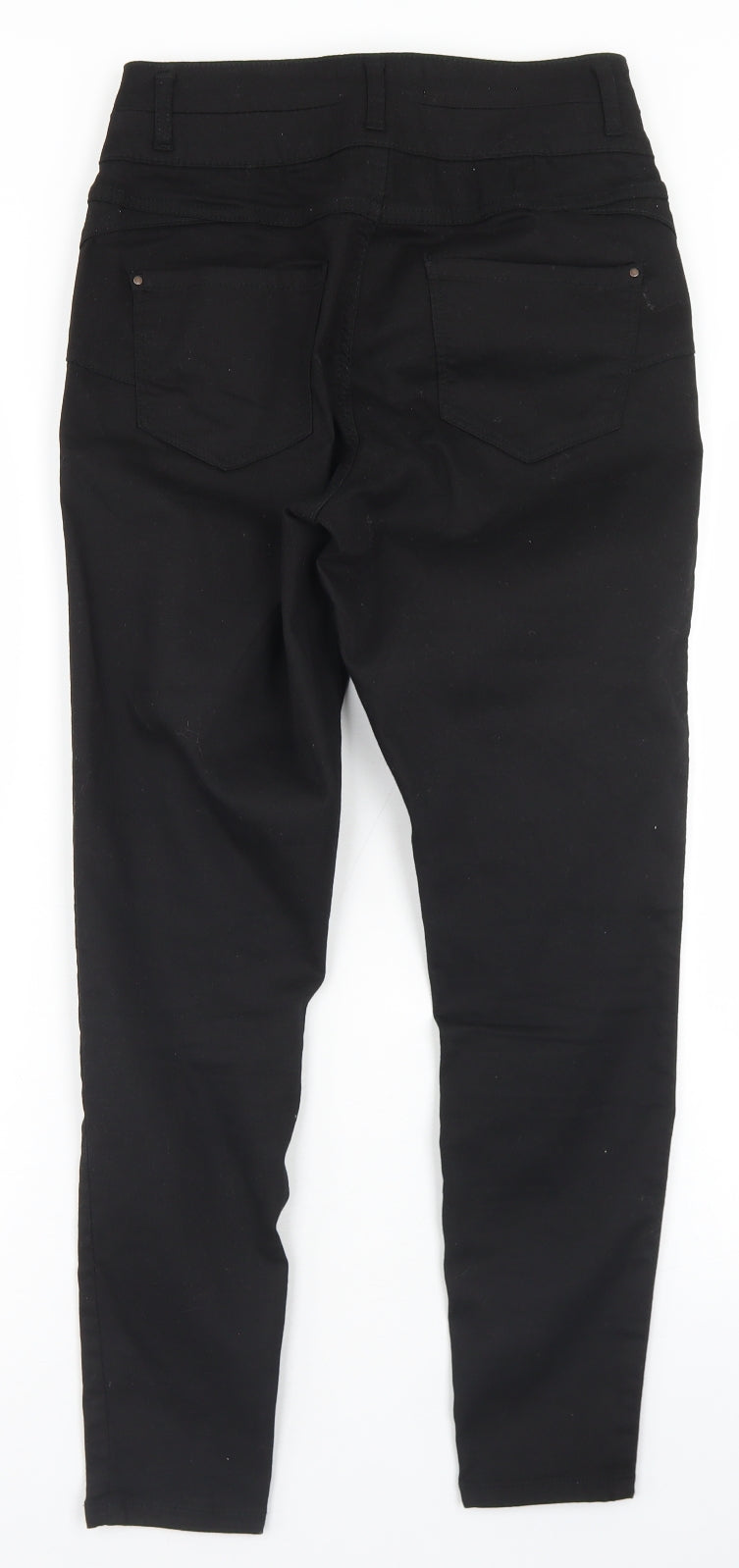 New Look Womens Black  Cotton Skinny Jeans Size 10 L26 in Regular Button