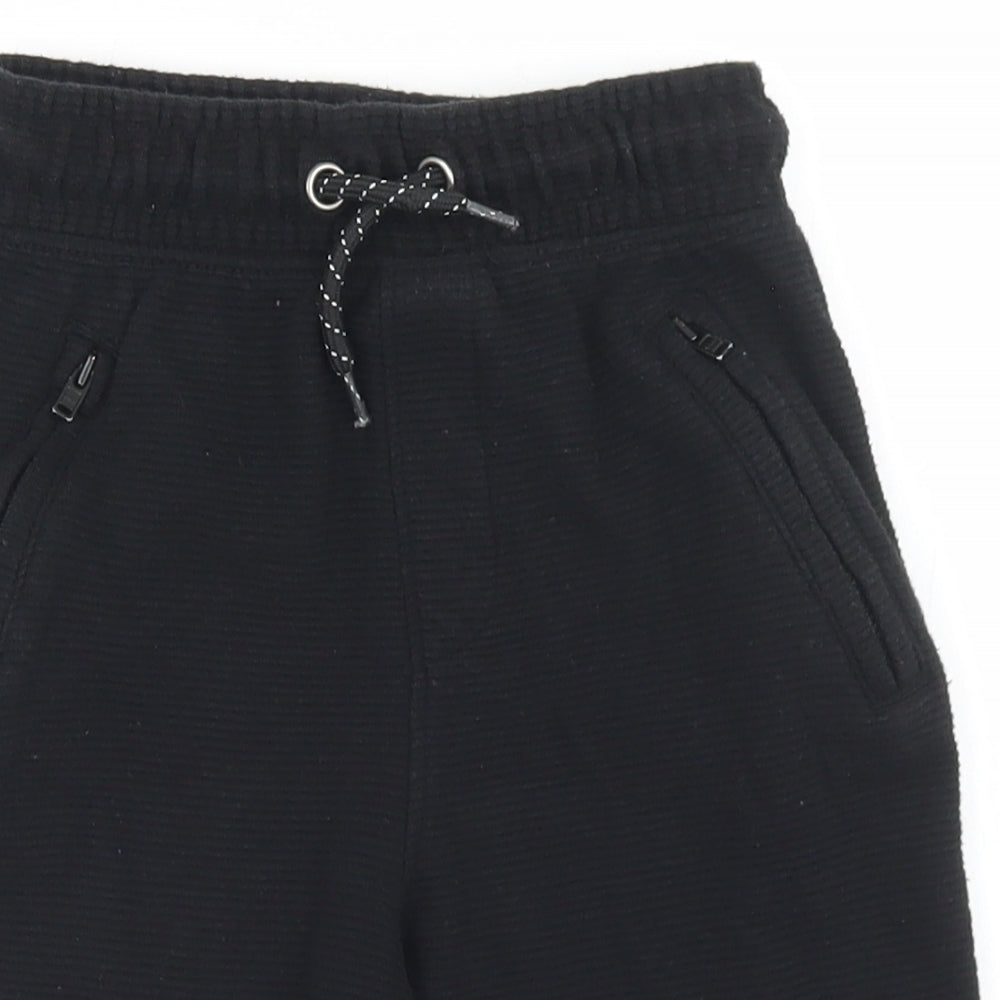 TU Boys Black  Cotton Sweat Shorts Size 6 Years  Regular Drawstring