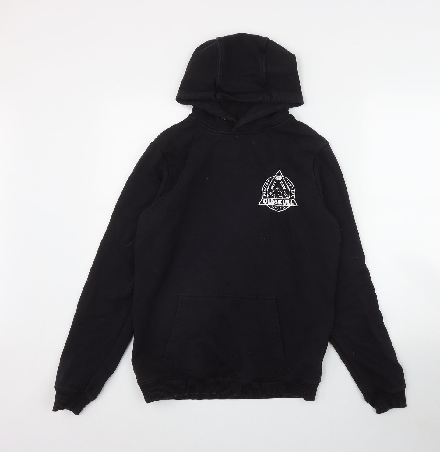 Oldskull Mens Blue  Cotton Pullover Hoodie Size S