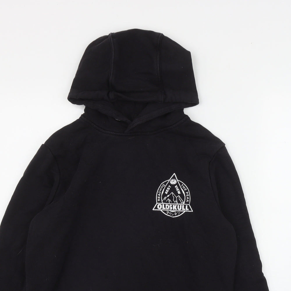 Oldskull Mens Blue  Cotton Pullover Hoodie Size S