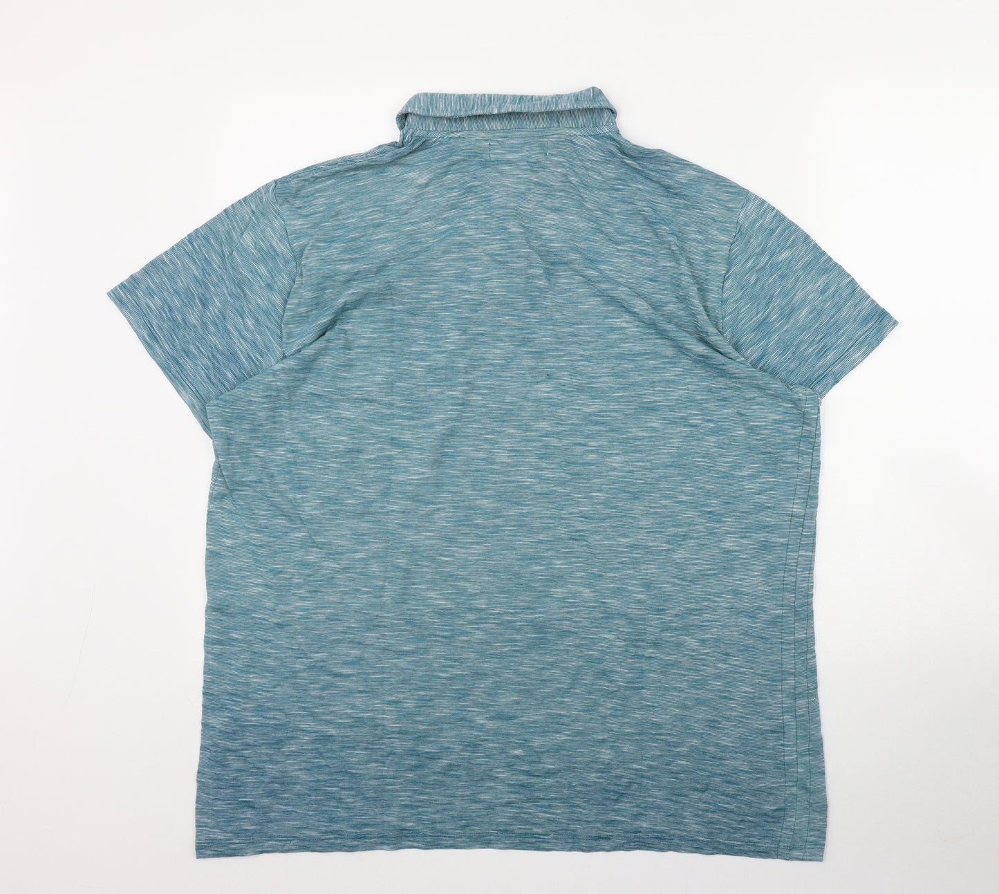 ACW85 Mens Blue  Polyester  Polo Size XL Collared Button