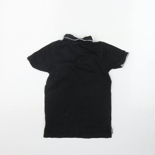NEXT Boys Black  Cotton Basic Polo Size 4 Years Collared Button